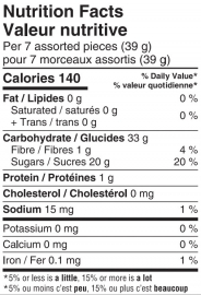 WATERBRIDGE WINE GUM SUR 800G X 10