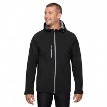 North End Men's Prospect Two-Layer Fleece Bonded Soft Shell Hooded Jacket