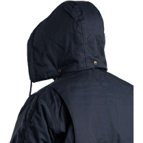 Berne Heritage Snap-On Twill Hood - On Model - Navy - Back