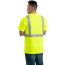 Berne Hi-Vis Type R Class 2 Performance Short Sleeve Tee - On Model - Hi-Visiibility Yellow - Back