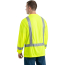 Berne Hi-Vis Type R Class 3 Performance Long Sleeve Tee - On Model - Hi-Visibility Yellow - Back