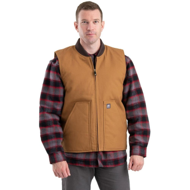 Heritage Duck Work Vest - On Model - Brown - Front