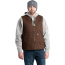 Berne V-Neck Vest Sherpa Lined - On Model - Bark - Front