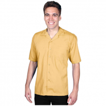 Blue Generation Men's Solid Short Sleeve Poplin Camp Shirt