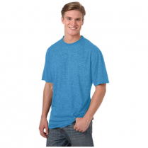 Blue Generation Men's Performance Heathered Crew Neck  T-Shirt