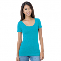 Bayside Junior Fine Jersey Wide Scoop Neck Tee