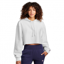 Champion ® Women’s Reverse Weave ® Cropped Cut-Off Hooded Sweatshirt