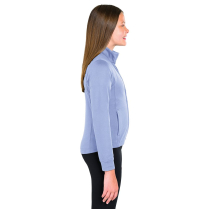 Charles River Girls' Nu Fitness Jacket - On Model - Side - Twilight