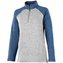 Charles River Women's Quarter Zip Color Blocked Heathered Fleece