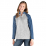 Charles River Women's Quarter Zip Color Blocked Heathered Fleece