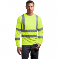 Custom CornerStone® ANSI 107 Class 3 Long Sleeve Snag-Resistant Reflective T-Shirt