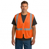 Custom CornerStone® ANSI 107 Class 2 Economy Mesh Zippered Vest