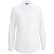 CLEARANCE Edwards Ladies' Open Neck Long Sleeve Blouse