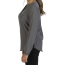 Ladies' Open V-Neck Long Sleeve Blouse - On Model - Left