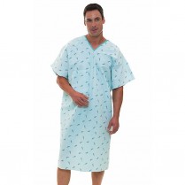 Fashion Seal Premium ICU-Telemeter Angle Back Patient Gown-47"