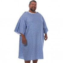 Fashion Seal Premium ICU-Telemeter Full Back Plus IV Patient Gown-47"