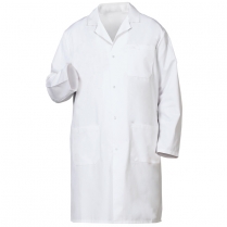 Fashion Seal Men's Heavyweight Sanforized Cotton Twill 41" Lab Coat - 3-Pocket / Knot Buttons / 2-Pc Back Belt