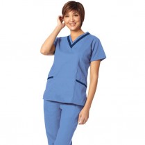 Fashion Seal Ladies' Double V-Neck Tunic - Fashion Poplin