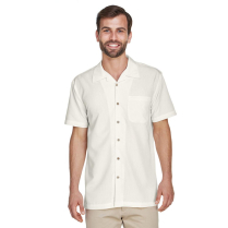 Harriton Men's Barbados Textured Camp Shirt