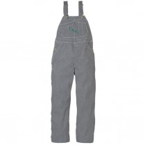 Key Hickory Stripe High Back Bib Overall-Zip Fly