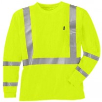 Custom Key ANSI II Class 3 Hi-Vis Pocket Waffle Knit T-Shirt Long Sleeve