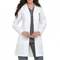 Landau Women's Lab Coat - 4 Button Belt Style