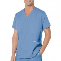 Landau Men's Poplin 5-Pocket Scrub Top