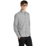 Men's Long Sleeve Stretch Woven Shirt - On Model - Gusty Grey End On End - Three Quarter