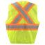 OccuNomix Mesh Two-Tone 5 Point Breakaway X-Back Safety Vest with Quick Release Zipper - Class 2