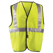 OccuNomix FR Single Stripe 5 Point Break-Away Solid Safety Vest - Class 2 CAT 2