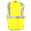 OccuNomix FR Dual Certified Single Stripe 5 Point Break-Away Solid Safety Vest - Class 2 CAT 2