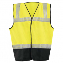 OccuNomix FR Black Bottom Ocx™ Patented Segmented Single Stripe Mesh Vest - Class 2 CAT 1