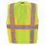 OccuNomix Solid/Mesh Two-Tone Classic Surveyor Vest with Zipper - Class 2