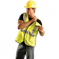 OccuNomix Premium FR Solid 5 Point Breakaway Safety Vest - Class 2 CAT 1