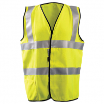 OccuNomix Premium FR Dual Stripe Solid Safety Vest - Class 2 CAT 1