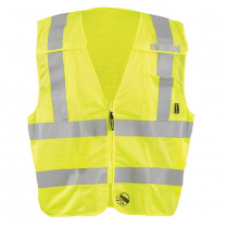 OccuNomix Self Extinguishing X-Back Break-Away Vest with Quick Release Zipper  - Class 2