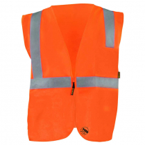OccuNomix Self Extinguishing Solid Safety Vest with Quick Release Zipper  - Class 2