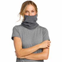 Port Authority Fleece Neck Gaiter - On Model - Midnight Heather - Front Up