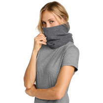 Port Authority Fleece Neck Gaiter - On Model - Midnight Heather - Side Up