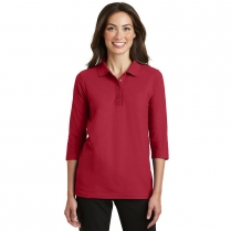 Port Authority® Ladies Silk Touch 3/4-Sleeve Polo