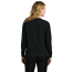 Port Authority Women's Easy Care Crewneck Cardigan Sweater - On Model - Deep Black - Back