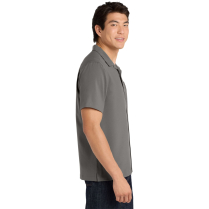 Port Authority Short Sleeve Performance Staff Shirt - On Model - Graphite - Side