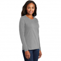 LPC45LS Athletic Heather Model FrontLPC45LS Athletic Heather Model Three Quarter