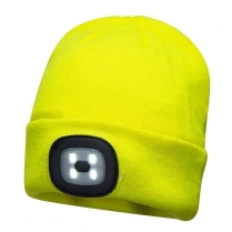 Portwest Rechargeable LED Head Light USB Beanie