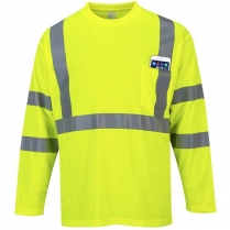 Custom Portwest Hi-Vis Long Sleeve Pocket T-Shirt