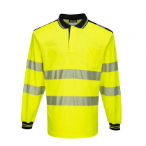 Custom Portwest PW3 Hi-Vis Long Sleeve Polo Shirt