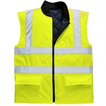 Custom Portwest Hi-Vis Reversible Bodywarmer Vest