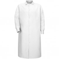 Red Kap Gripper Front Spun Poly Pocketless Butcher Coat w/Knit Cuffs