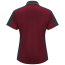 Red Kap Women's Short Sleeve Performance Knit Two-Tone Polo - Back - Maroon-Black