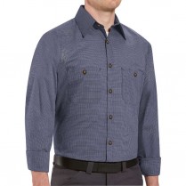 Red Kap Men's Industrial Micro-Check Long Sleeve Work Shirt
